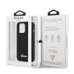 Guess GUHMP13LLSLMGBK iPhone 13 Pro/13 6.1" hátlap, tok Silicone Script Gold Logo MagSafe, fekete