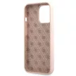 Guess GUHMP13LLSLMGLP iPhone 13 Pro/13 6.1" hátlap, tok Silicone Script Gold Logo Magsafe, rózsaszín
