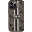 Guess GUHMP13LP4RPSW iPhone 13 Pro/13 6.1" hátlap, tok 4G Printed Stripes MagSafe, barna