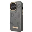 Guess GUHMP13LSAPSTG iPhone 13 Pro/13 6.1" hátlap, tok Peony Logo Plate MagSafe, szürke