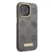 Guess GUHMP13LSAPSTG iPhone 13 Pro/13 6.1" hátlap, tok Peony Logo Plate MagSafe, szürke