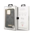 Guess GUHMP13LSAPSTG iPhone 13 Pro/13 6.1" hátlap, tok Peony Logo Plate MagSafe, szürke