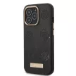 Guess GUHMP13LSAPSTK iPhone 13 Pro/13 6.1" hátlap, tok Peony Logo Plate MagSafe, fekete