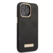 Guess GUHMP13LSAPSTK iPhone 13 Pro/13 6.1" hátlap, tok Peony Logo Plate MagSafe, fekete