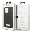 Guess GUHMP13LSPLA Silicone Logo Plate MagSafe iPhone 13 Pro/13 6,1" hátlap, tok, szürke
