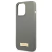 Guess GUHMP13LSPLG Silicone Logo Plate MagSafe iPhone 13/13 Pro 6.1", hátlap, tok, szürke