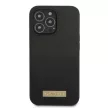 Guess GUHMP13LSPLK iPhone 13 Pro/13 6.1" hátlap, tok Silicone Logo Plate MagSafe, fekete