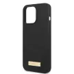 Guess GUHMP13LSPLK iPhone 13 Pro/13 6.1" hátlap, tok Silicone Logo Plate MagSafe, fekete