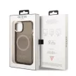 Guess Gold Outline Translucent MagSafe hátlap, tok iPhone 13, fekete