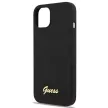 Guess GUHMP13MLSLMGBK iPhone 13 6.1" hátlap, tok Silicone Script Gold Logo Magsafe, fekete