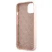 Guess GUHMP13MLSLMGLP iPhone 13 6.1" hátlap, tok Silicone Script Gold Logo Magsafe, rózsaszín