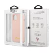 Guess GUHMP13MLSLMGLP iPhone 13 6.1" hátlap, tok Silicone Script Gold Logo Magsafe, rózsaszín