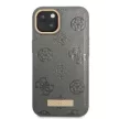Guess GUHMP13MSAPSTG iPhone 13 6.1" hátlap, tok Peony Logo Plate MagSafe, szürke