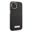 Guess GUHMP13MSAPSTK iPhone 13 6.1" hátlap, tok Peony Logo Plate MagSafe, fekete