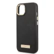 Guess GUHMP13MSAPSTK iPhone 13 6.1" hátlap, tok Peony Logo Plate MagSafe, fekete