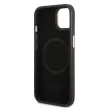 Guess GUHMP13MSAPSTK iPhone 13 6.1" hátlap, tok Peony Logo Plate MagSafe, fekete