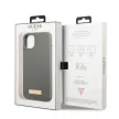 Guess GUHMP13MSPLG Silicone Logo Plate MagSafe iPhone 13 6.1", hátlap, tok, szürke
