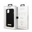 Guess GUHMP13MSPLK iPhone 13 6.1" hátlap, tok Silicone Logo Plate MagSafe, fekete