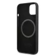 Guess GUHMP13SSPLK Silicone Logo Plate MagSafe iPhone 13 mini 5,4", hátlap, tok, fekete