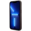 Guess GUHMP13XP4RPSW iPhone 13 Pro Max 6.7" hátlap, tok 4G Printed Stripes MagSafe, barna