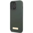 Guess GUHMP13XSPLA iPhone 13 Pro Max 6.7" hátlap, tok Silicone Logo Plate MagSafe, zöld