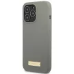 Guess GUHMP13XSPLG iPhone 13 Pro Max 6.7" hátlap, tok Silicone Logo Plate MagSafe, szürke