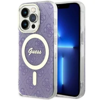   Guess GUHMP14LH4STU iPhone 14 Pro 6.1" hátlap, tok 4G MagSafe, lila