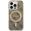Guess GUHMP14LH4STW iPhone 14 Pro 6.1" hátlap, tok 4G MagSafe, barna