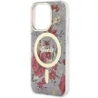 Guess GUHMP14LHCFWSA iPhone 14 Pro 6.1" hátlap, tok Flower MagSafe, zöld