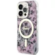 Guess GUHMP14LHCFWSP iPhone 14 Pro 6.1" hátlap, tok Flower MagSafe, rózsaszín