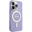 Guess GUHMP14LHCMCGU iPhone 14 Pro 6.1" hátlap, tok Glitter Gold MagSafe, lila