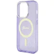 Guess GUHMP14LHCMCGU iPhone 14 Pro 6.1" hátlap, tok Glitter Gold MagSafe, lila