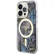 Guess GUHMP14LHLEOPWWB Leopard MagSafe iPhone 14 Pro 6.1", hátlap, tok, kék