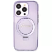 Guess GUHMP14LHRSGSU Ring Stand Script Glitter MagSafe iPhone 14 Pro 6.1", tok, lila