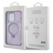 Guess GUHMP14LHRSGSU Ring Stand Script Glitter MagSafe iPhone 14 Pro 6.1", tok, lila
