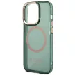 Guess GUHMP14LHTCMA iPhone 14 Pro 6.1" hátlap, tok Gold Outline Translucent MagSafe, zöld