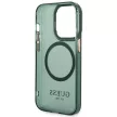 Guess GUHMP14LHTCMA iPhone 14 Pro 6.1" hátlap, tok Gold Outline Translucent MagSafe, zöld