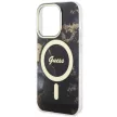 Guess GUHMP14LHTMRSK iPhone 14 Pro 6.1" hátlap, tok Golden Marble MagSafe, fekete
