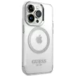 Guess GUHMP14LHTRMS iPhone 14 Pro 6.1" hátlap, tok Metal Outline Magsafe, ezüst