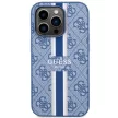 Guess GUHMP14LP4RPSB iPhone 14 Pro 6.1" hátlap, tok 4G Printed Stripes MagSafe, kék