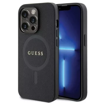   Guess GUHMP14LPSAHMCK hátlap, tok iPhone 14 Pro Saffiano MagSafe, fekete