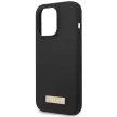 Guess GUHMP14LSBPLK Silicone Logo Plate MagSafe iPhone 14 Pro 6,1", hátlap, tok, fekete