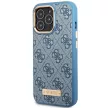 Guess GUHMP14LU4GPRB iPhone 14 Pro 6.1" hátlap, tok 4G Logo Plate MagSafe, kék