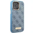 Guess GUHMP14LU4GPRB iPhone 14 Pro 6.1" hátlap, tok 4G Logo Plate MagSafe, kék