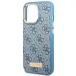 Guess GUHMP14LU4GPRB iPhone 14 Pro 6.1" hátlap, tok 4G Logo Plate MagSafe, kék