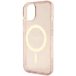 Guess GUHMP14MHCMCGP iPhone 14 Plus 6.7" hátlap, tok Glitter Gold MagSafe, rózsaszín