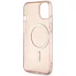Guess GUHMP14MHCMCGP iPhone 14 Plus 6.7" hátlap, tok Glitter Gold MagSafe, rózsaszín