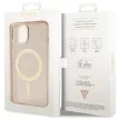 Guess GUHMP14MHCMCGP iPhone 14 Plus 6.7" hátlap, tok Glitter Gold MagSafe, rózsaszín