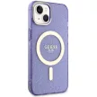 Guess GUHMP14MHCMCGU iPhone 14 Plus 6.7" hátlap, tok Glitter Gold MagSafe, lila