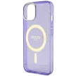 Guess GUHMP14MHCMCGU iPhone 14 Plus 6.7" hátlap, tok Glitter Gold MagSafe, lila